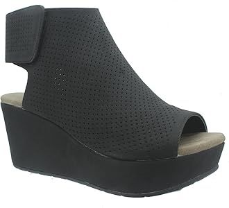 Women's Natural-2 Backless Slip-On Chunky Stacked Heel Fashion Mule Bootie | Amazon (US)