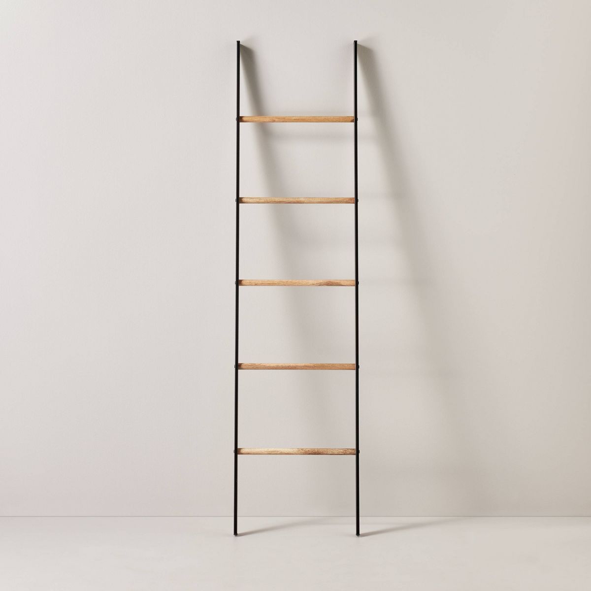 6' Wood & Steel Blanket Ladder Black/Natural - Hearth & Hand™ with Magnolia | Target