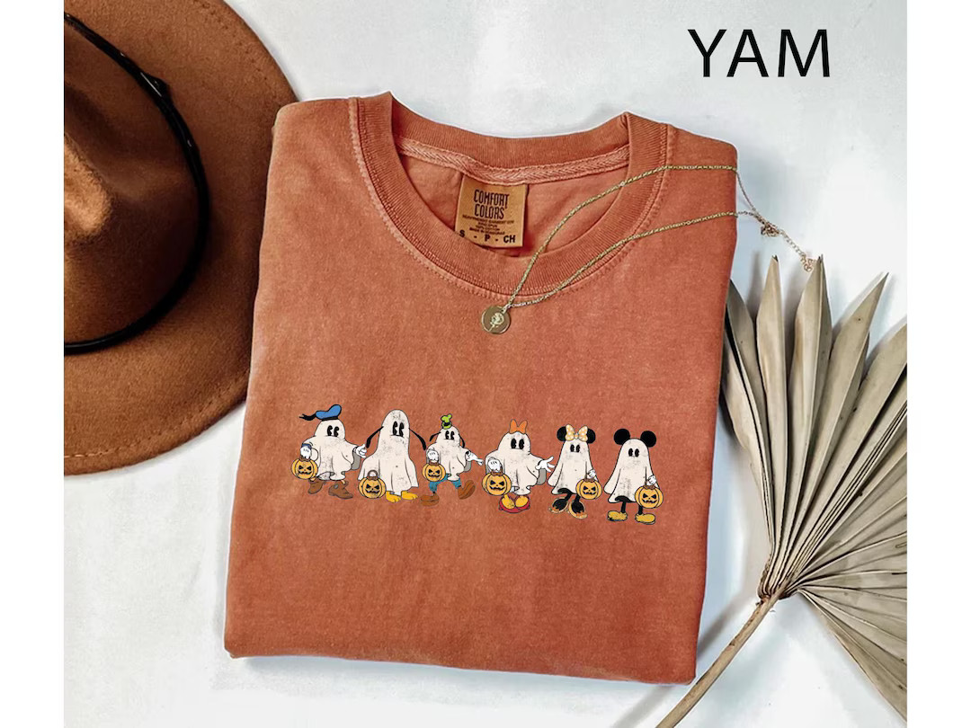 Disney Mickey Friends Halloween Comfort Colors Shirt, Mickey and Friends Ghost Shirt, Retro Micke... | Etsy (US)