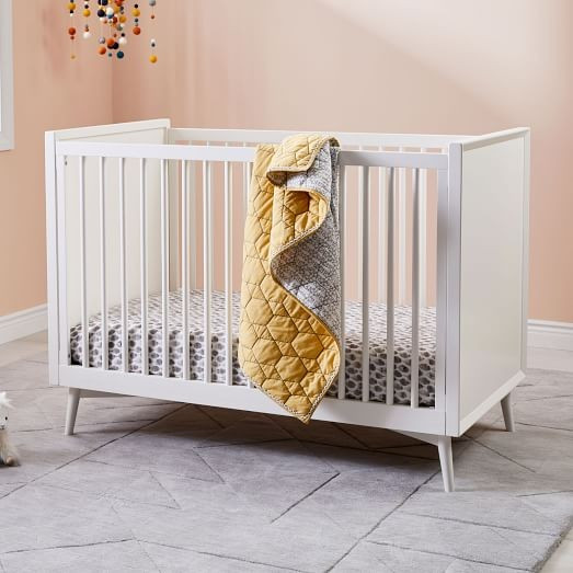 Mid-Century Convertible Crib - White | West Elm (US)
