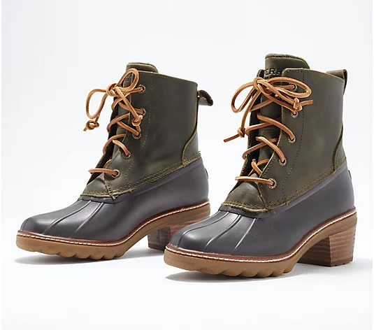 Sperry Saltwater Heeled Ankle Boots | QVC