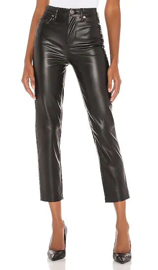 Vegan Leather Straight Leg Pant in Need You Tonight | Revolve Clothing (Global)
