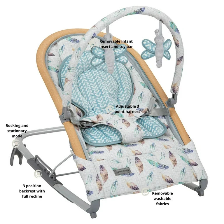 Monbebe Serenity Rocker, Watercolor Feather | Walmart (US)