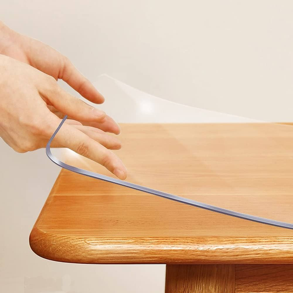 Dining Room Table Protector Clear PVC Tablecloth Mat Plastic Table Pad Waterproof Wipeable Vinyl ... | Amazon (US)