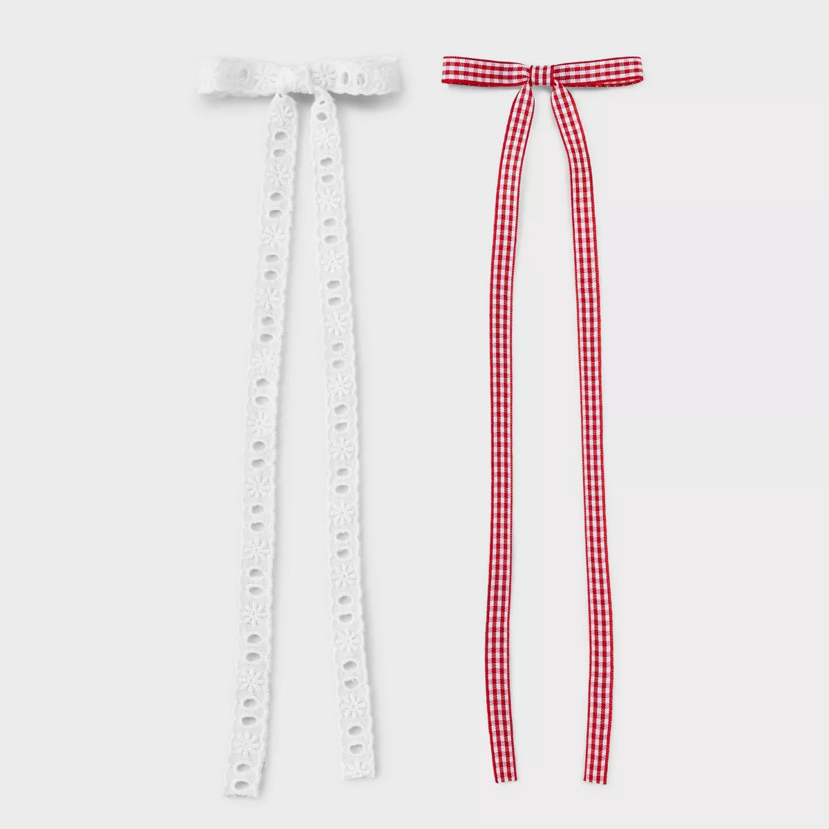 Fabric Salon Hair Clip Bow Set 2pc - Wild Fable™ Red/White | Target