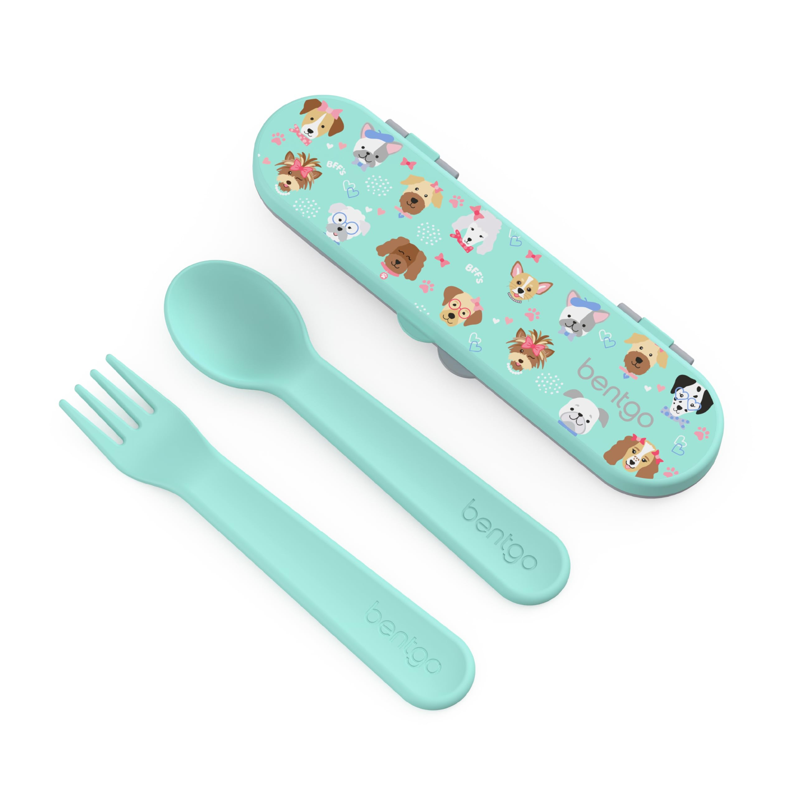 Bentgo Kids Utensil Set - Reusable Plastic Fork, Spoon & Storage Case - BPA-Free Materials, Easy-... | Amazon (US)