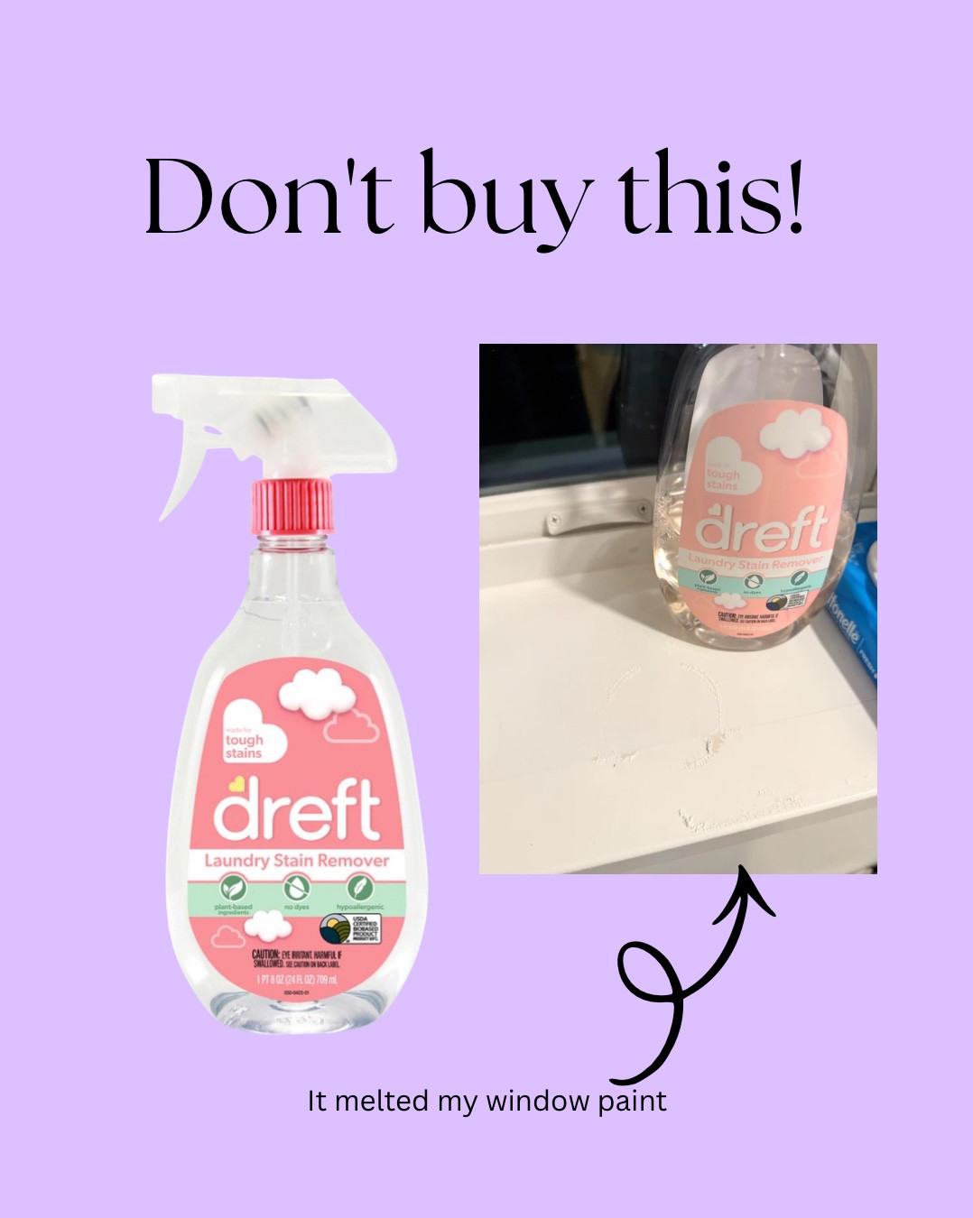 If you are looking for non toxic stain remover from Miss Mouth’s
is the winner. It is unfortunate that other brands promote clean ingredients and then from a little spill the window sill paint melted😫

#LTKdayinmylife #LTKHome #LTKmomlife