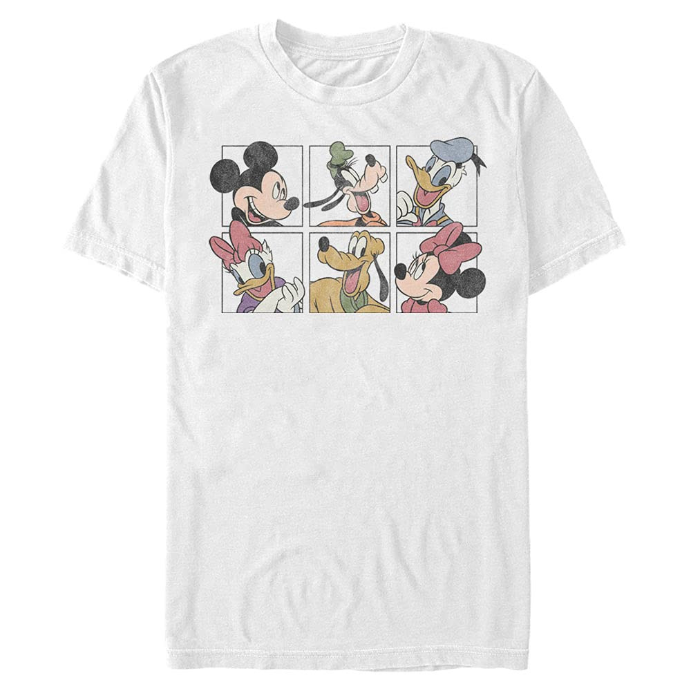 Disney Men's Characters Mickey and Friends Grid T-Shirt | Amazon (US)