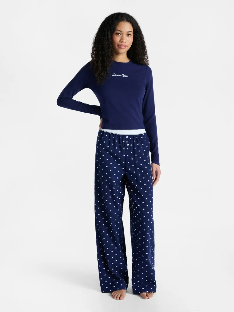 No Boundaries Baby Tee with Long Sleeves, Women’s | Walmart (US)