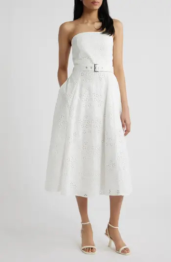 Sam Edelman Strapless Cotton Eyelet Dress | Nordstrom | Nordstrom