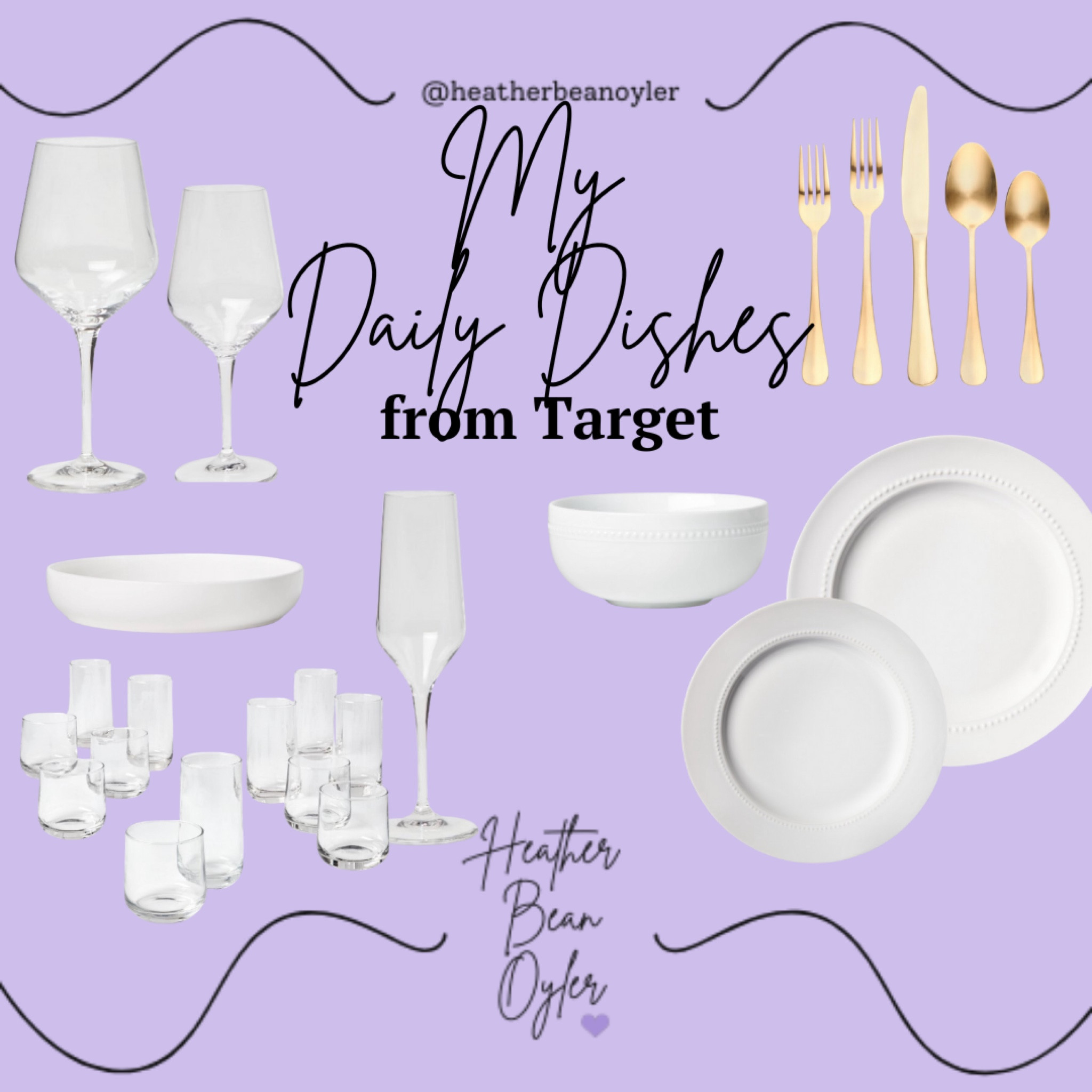 My everyday dishes, flatware and glasses, all from Target!

#LTKHome #LTKFindsUnder50
