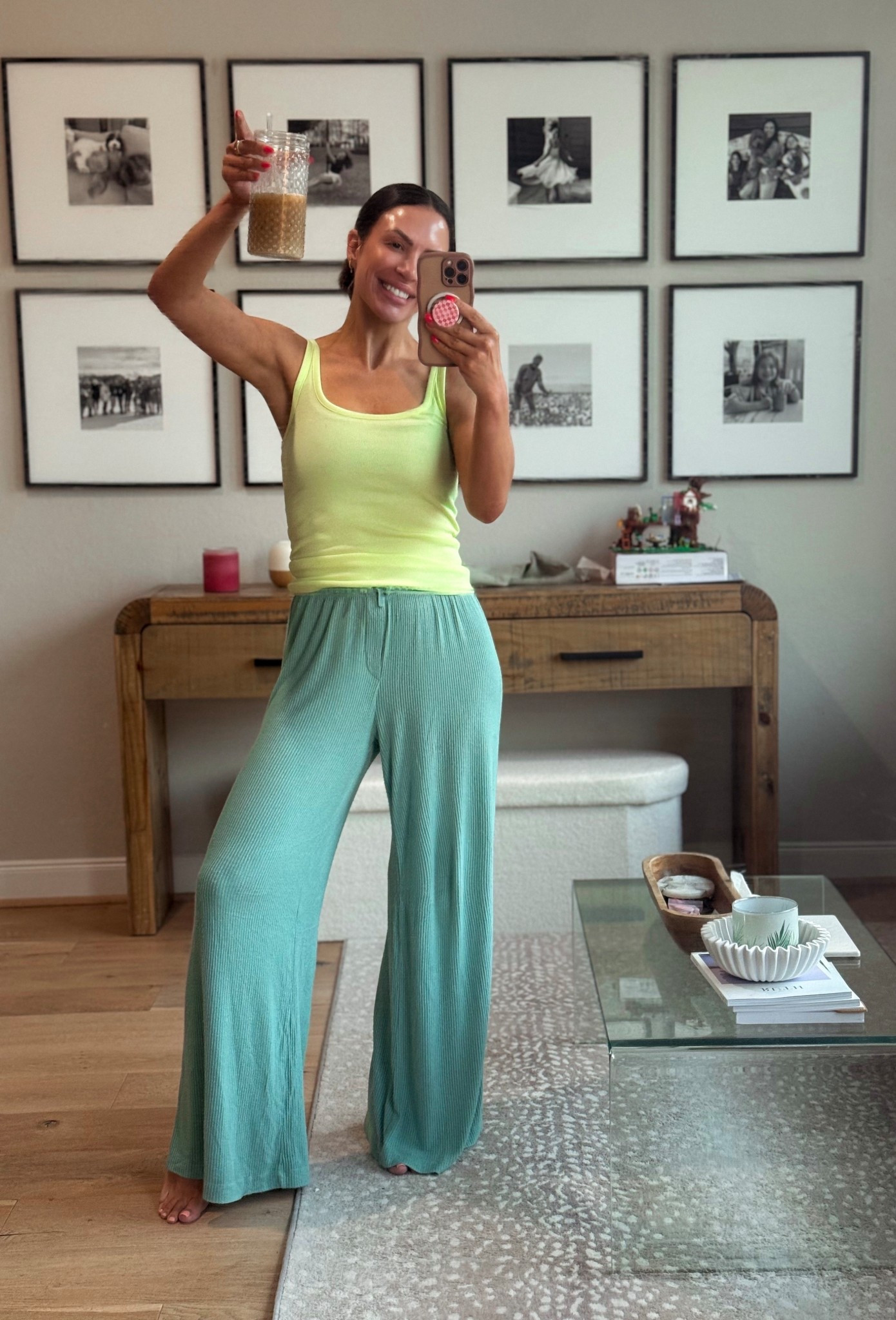 These lounge pants  (these are another color I have in them) were the best seller from my last Target haul! 
I wear them so much! 
I get a medium. Tank is old navy! 
