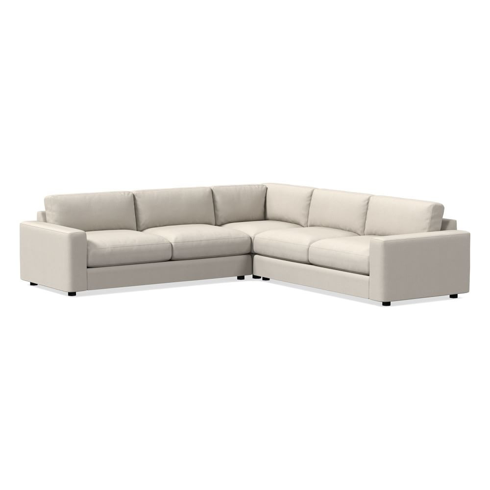 Urban 3-Piece L-Shaped Sectional (106"–116") | West Elm (US)