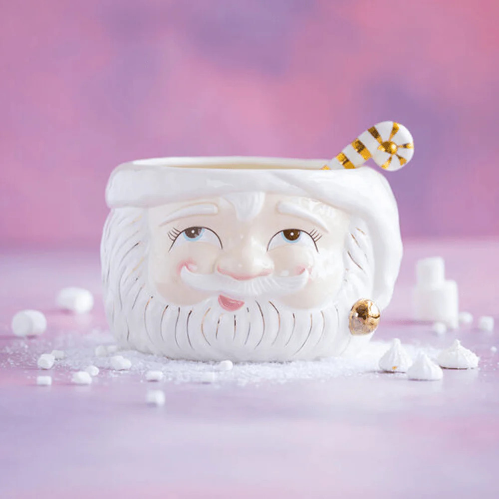 Glitterville Papa Noel Punch Bowl - Cream | Shop Sweet Lulu