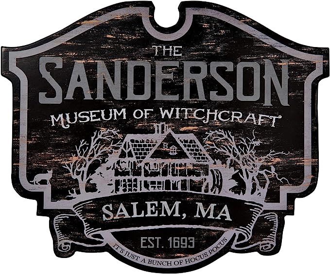 Spirit Halloween Sanderson Museum of Witchcraft Hocus Pocus Sign | Officially Licensed | Amazon (US)