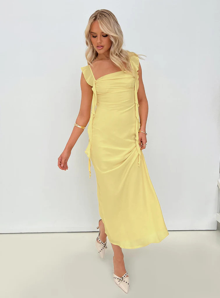 Lanai Maxi Dress Lemon | Princess Polly US