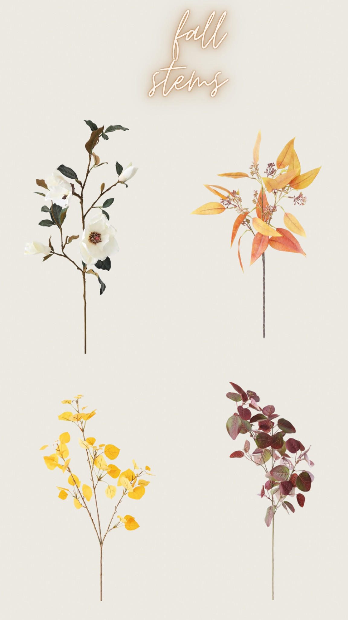 Add these cozy stems to a vase to warm up your home for fall! 


Fall// cozy // home // stems // florals

#LTKSeasonal #LTKhome #LTKunder50