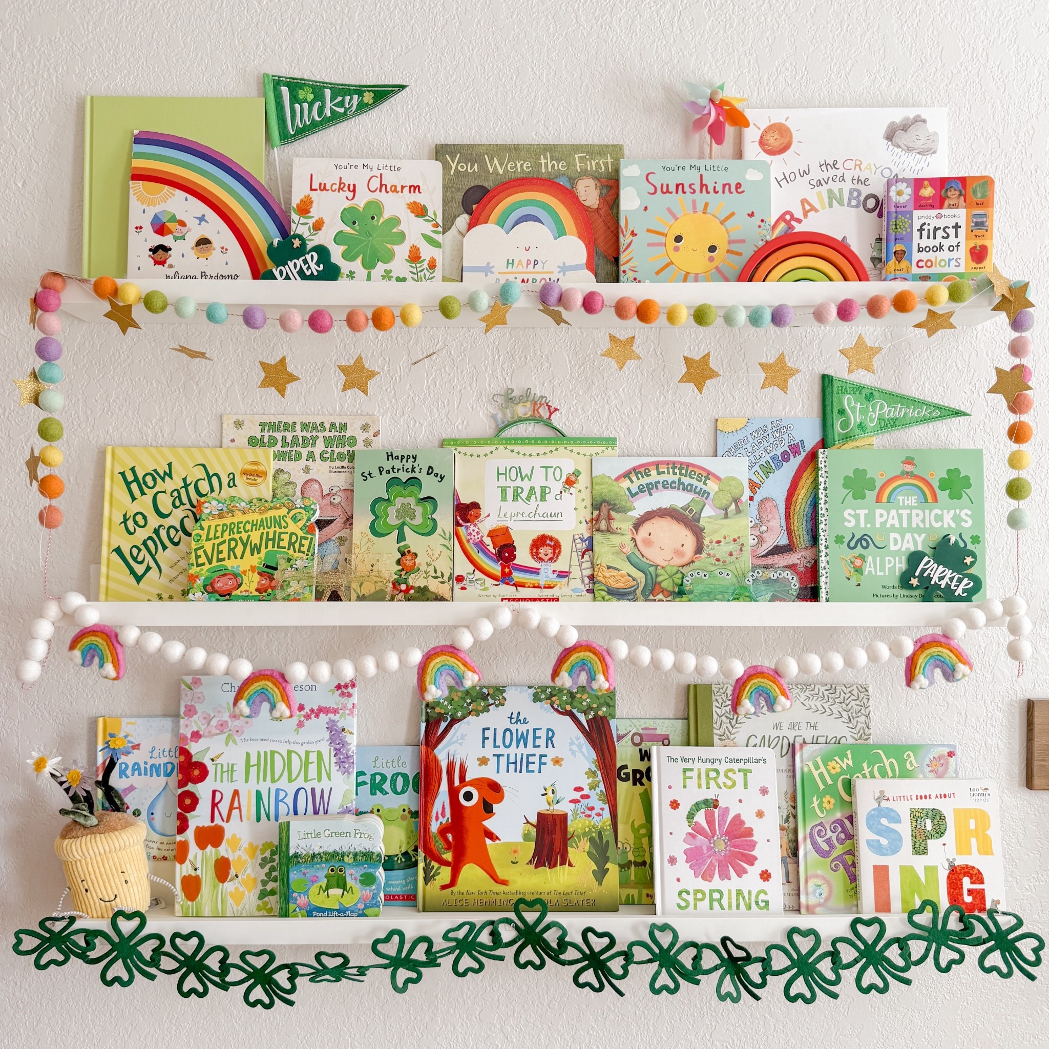 St Patrick’s day shelves 🌈☘️ 

#LTKKids #LTKSeasonal #LTKmomlife