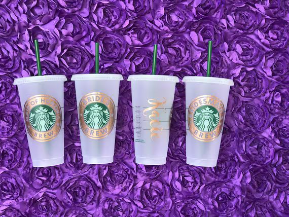 Starbucks Reusable Cold Cup / Bridesmaid Gift / Personalized Gift / Bridesmaid Proposal / Gift Bo... | Etsy (US)