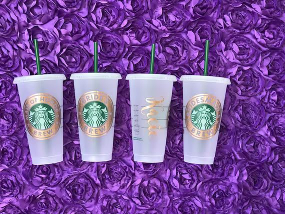 Starbucks Reusable Cold Cup / Bridesmaid Gift / Personalized Gift / Bridesmaid Proposal / Gift Bo... | Etsy (US)