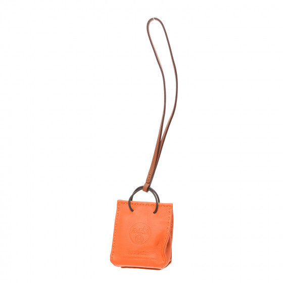HERMES

Milo Lambskin Swift Shopping Bag Charm Feu Gold | Fashionphile