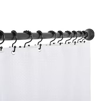 Utopia Alley 12-Pack Black Double Shower Curtain Hooks | Lowe's