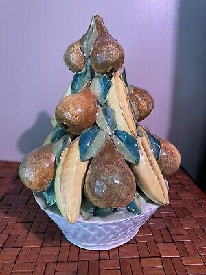 Vintage Italian Majolica Ceramic Pears & Bananas Topiary  | eBay | eBay US