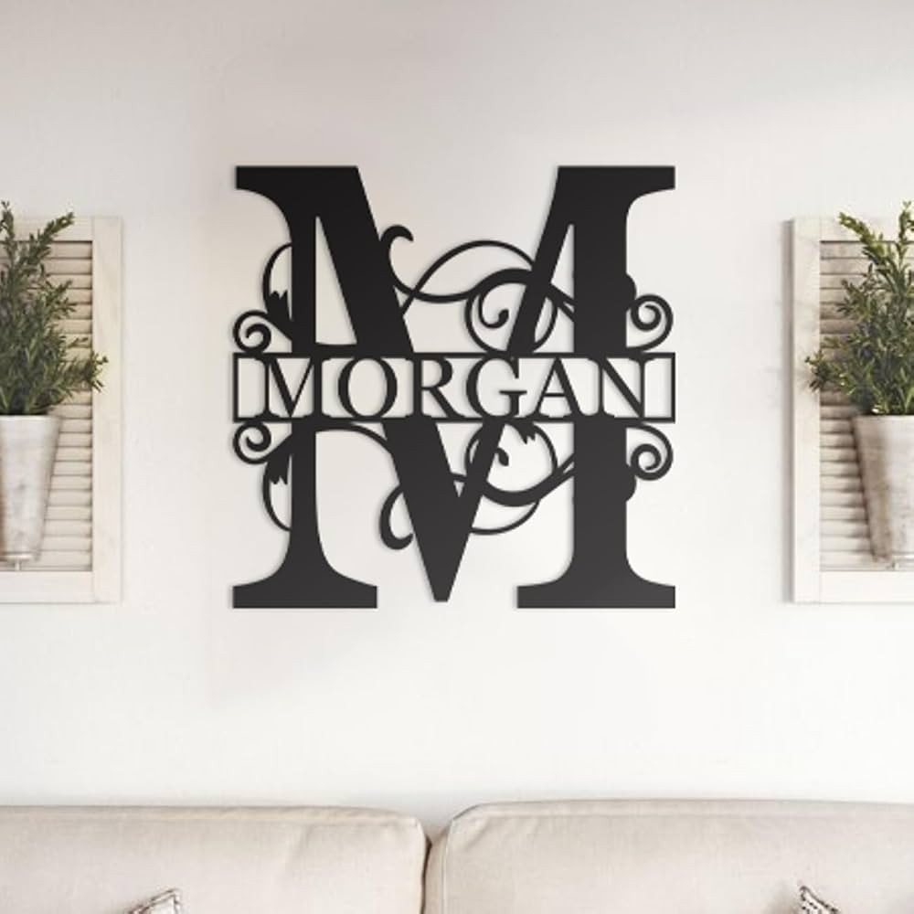 Custom Metal Name Sign - Split Letter Name Sign - Personalized Last Name Sign - Metal Family Name... | Amazon (US)