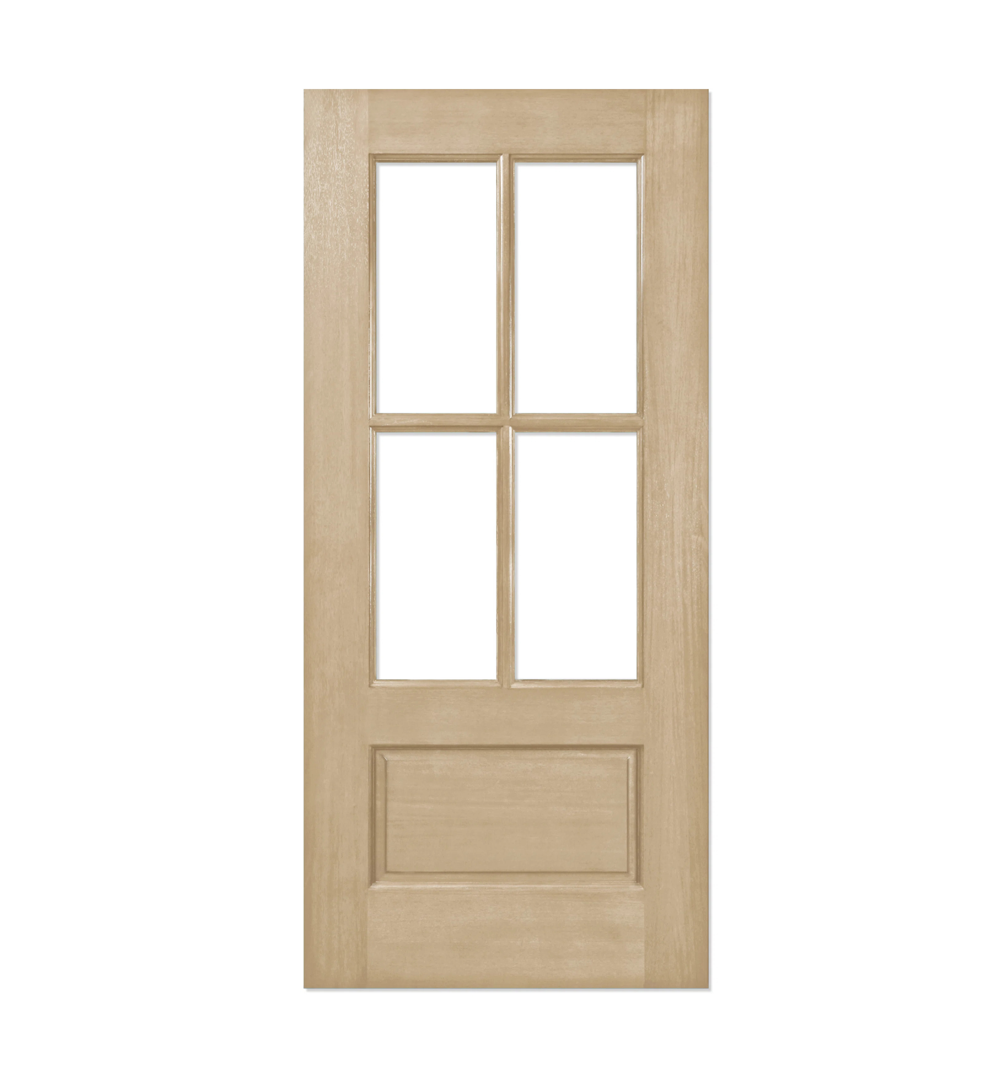 36'' x 80'' Glass Manufactured Wood Front Entry Doors | Wayfair North America