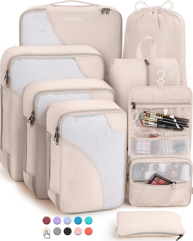 8 Pieces Packing Cubes for Travel, Sturdy Suitcase Organizer in 4 Sizes (Extra Large, Large, Medi... | Amazon (US)