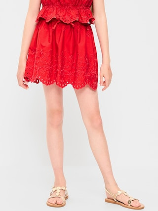 Eyelet-Trim Skirt for Girls | Old Navy (US)