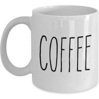 Coffee, Rae Dunn Inspired Mugs, Labeled Mugs, Farmhouse Minimalist Mug, Kitchen Decor, Fall Coffee F | Etsy (US)