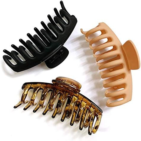 Amazon.com : Nalodu Hair Claw Clips Large 4 Inch No Slip Big Clamp Clip Assorted Colors for Thin ... | Amazon (US)