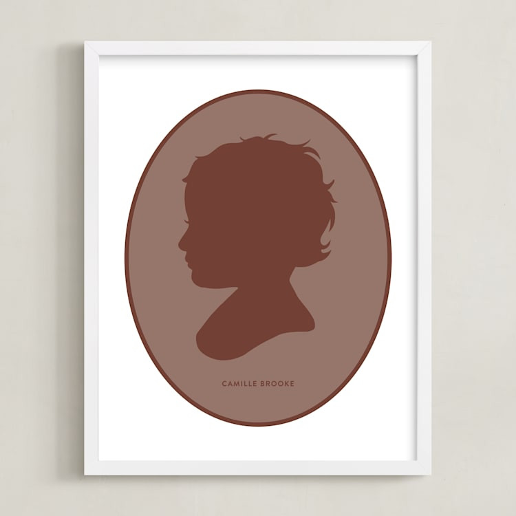 Cameo Tonal Silhouette: Custom Print | Minted