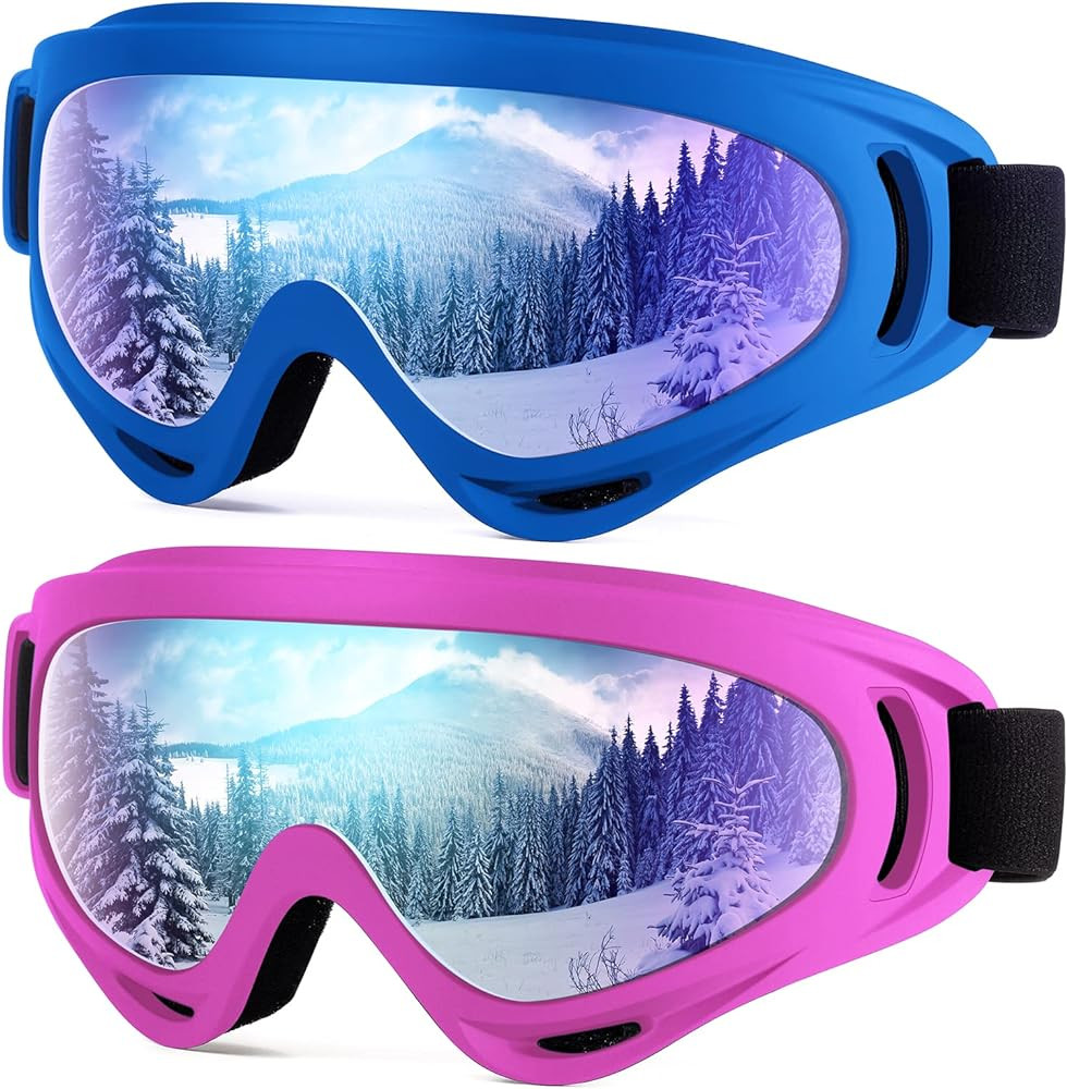 Dizywiee 2-Pack Kids Ski Goggles, Snowboard Goggles for Adult Youth Teens Boys & Girls, Winter Sn... | Amazon (US)