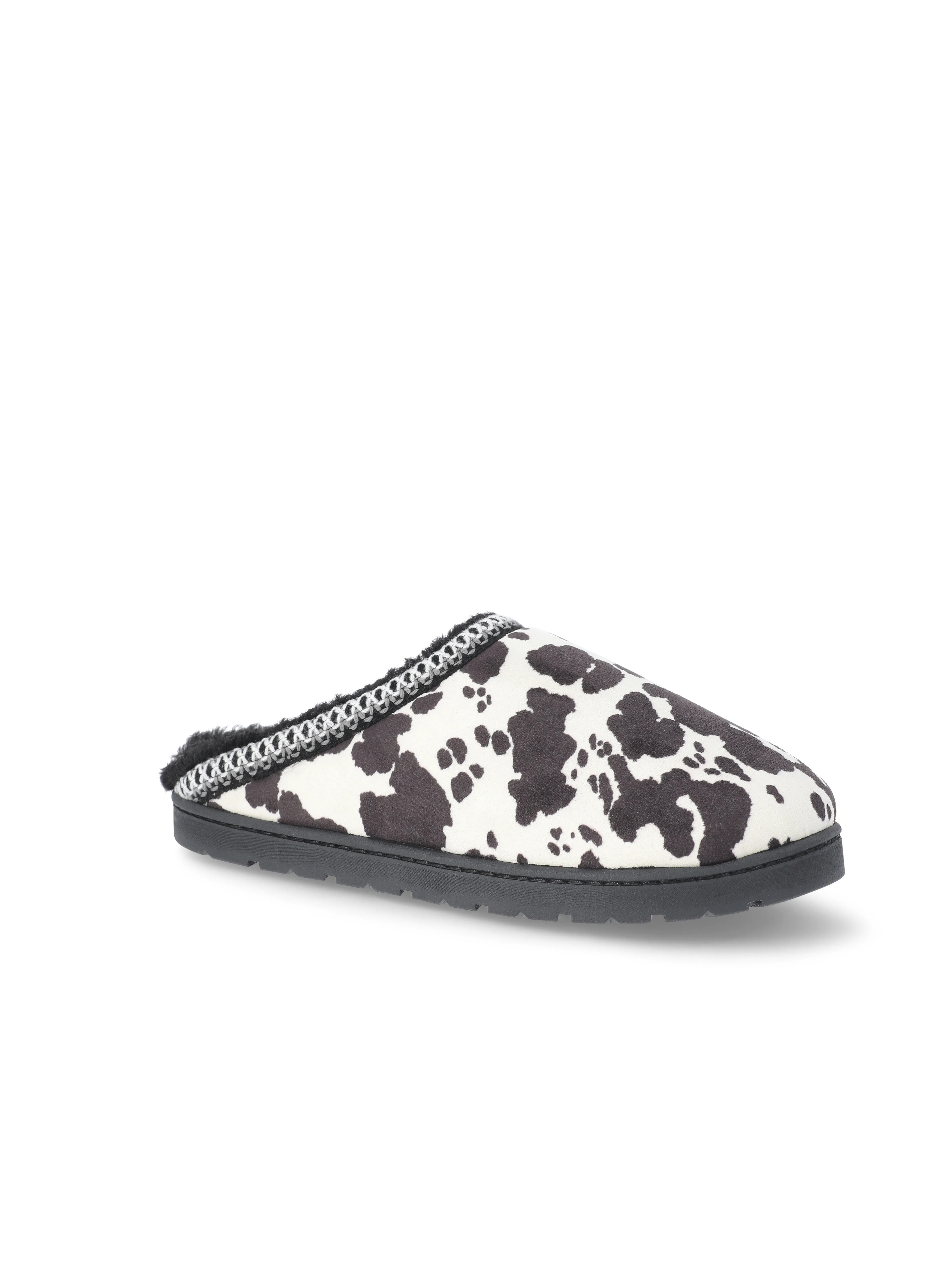 No Boundaries Cow Print Clog Slippers, Women's | Walmart (US)