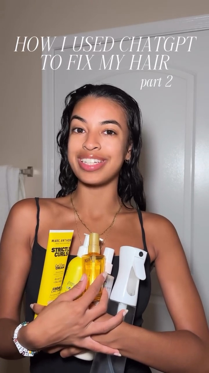 HOW I USE CHATGPT FOR HEALTHIER HAIR PT. 2 ✨👩🏽‍💻📱🎀 @marcanthonyhaircare @kerastase_official @pureology 

#hairtok #healthyhair #curlyhair #lowporosityhair #haircare #chatgpt #chatgptprompts

#LTKBeauty