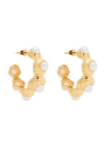 Statement 18kt gold-plated hoop earrings | Harvey Nichols