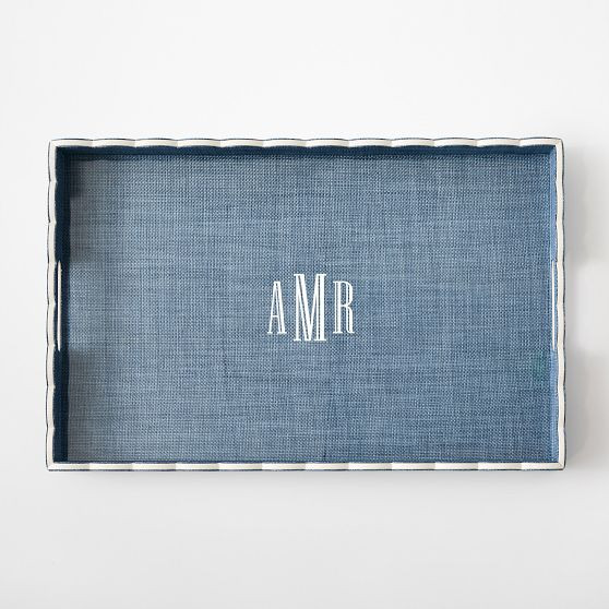 Montauk Raffia Scalloped Tray | Mark and Graham