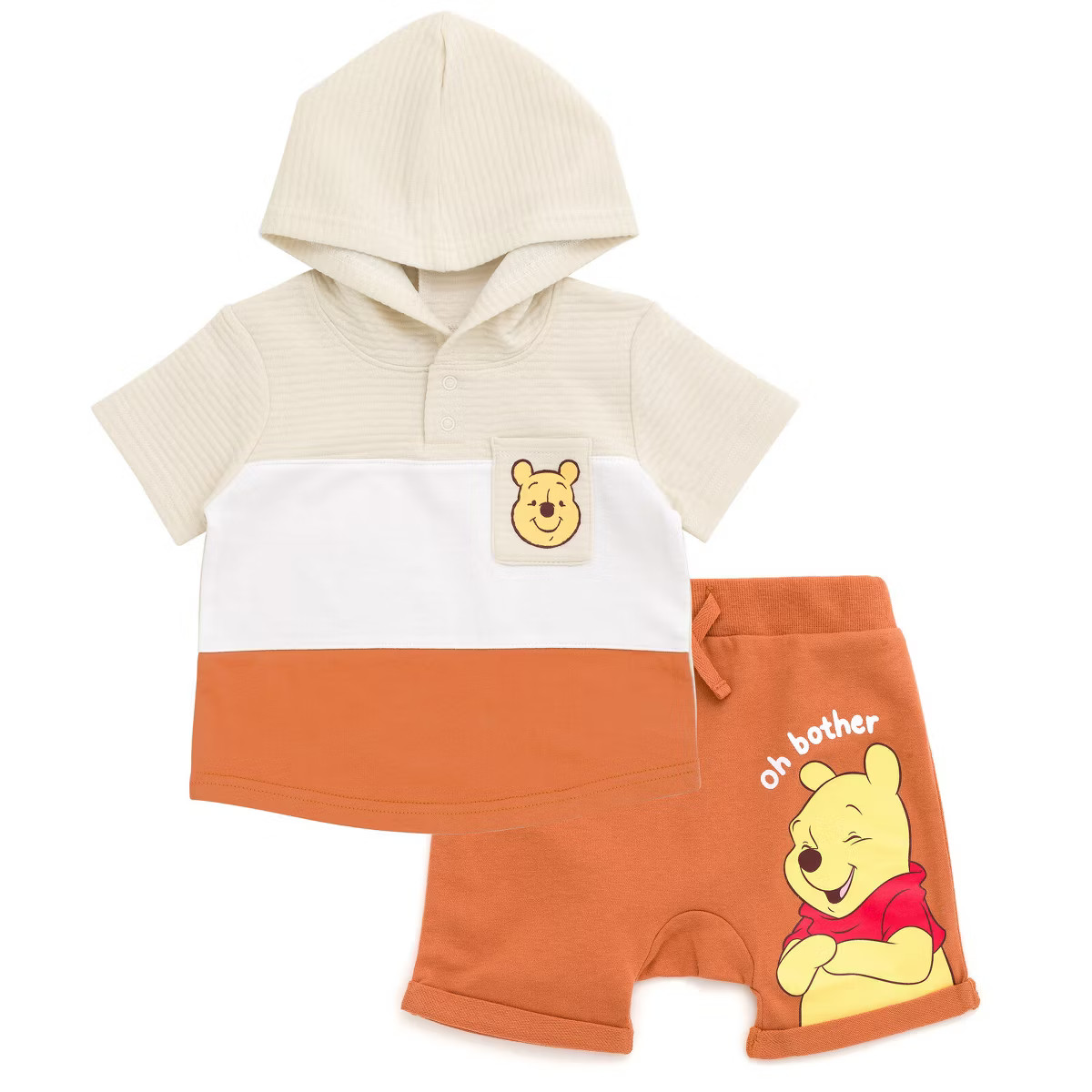 Disney Winnie the Pooh Baby Pullover Hoodie and French Terry Shorts Newborn to Infant | Target
