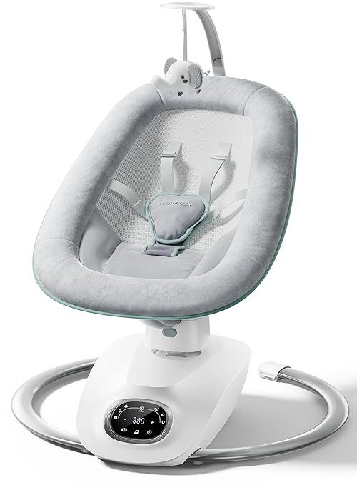 Momcozy CocoSway Electric Baby Swing for Infant, 180° Rotating Seat, 6 Parent-Like Sway Motions ... | Amazon (US)
