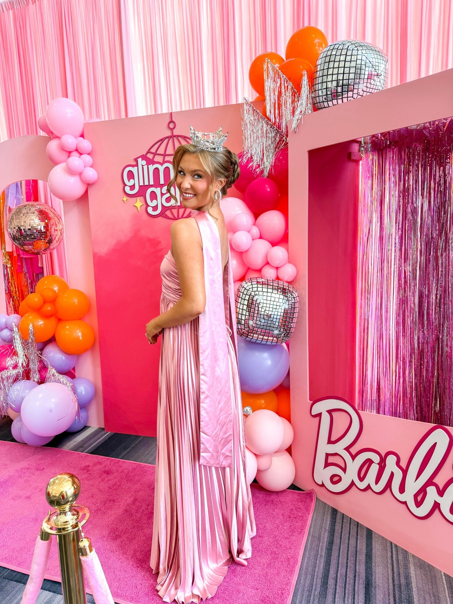 Similar pink maxi dresses with neck scarf like the one I wore for the Glimmer Gala💖🫶🏼

#LTKootd #LTKdayinmylife