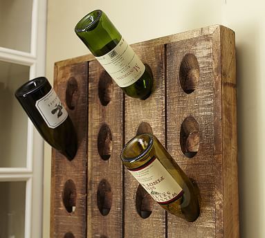 French Wine Bottle Riddling Wall Rack | Pottery Barn (US)