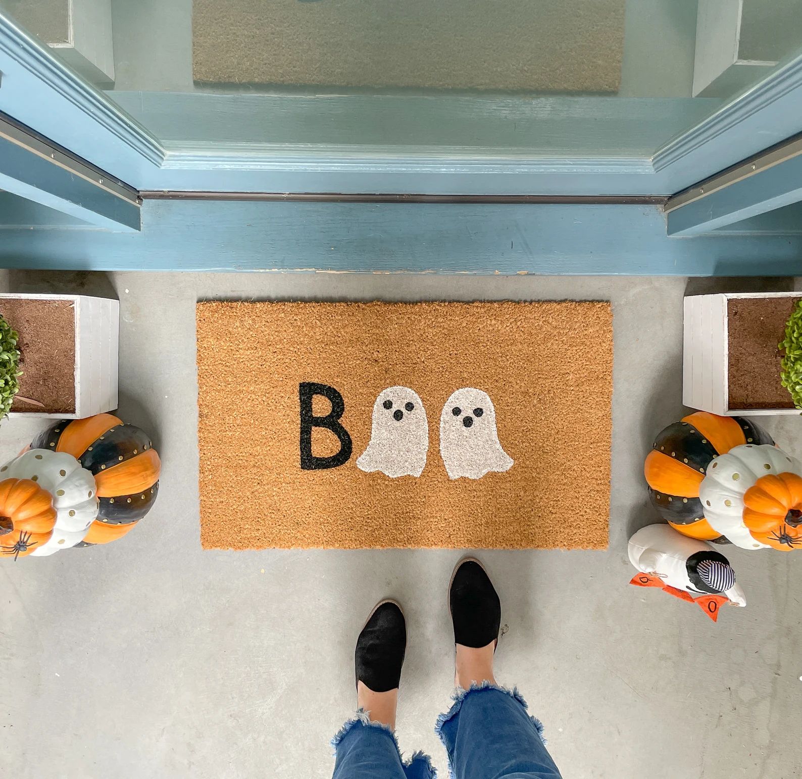 Halloween Doormat Ghost Doormat Ghost Decor for Porch - Etsy | Etsy (US)