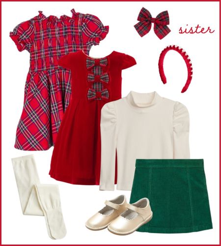 Family Christmas card outfit ideas for girls. Christmas card outfit inspiration. Color coordinated Christmas card outfits. Family outfits for Christmas. Red and green Christmas outfits

#LTKHoliday #LTKkids #LTKfamily
