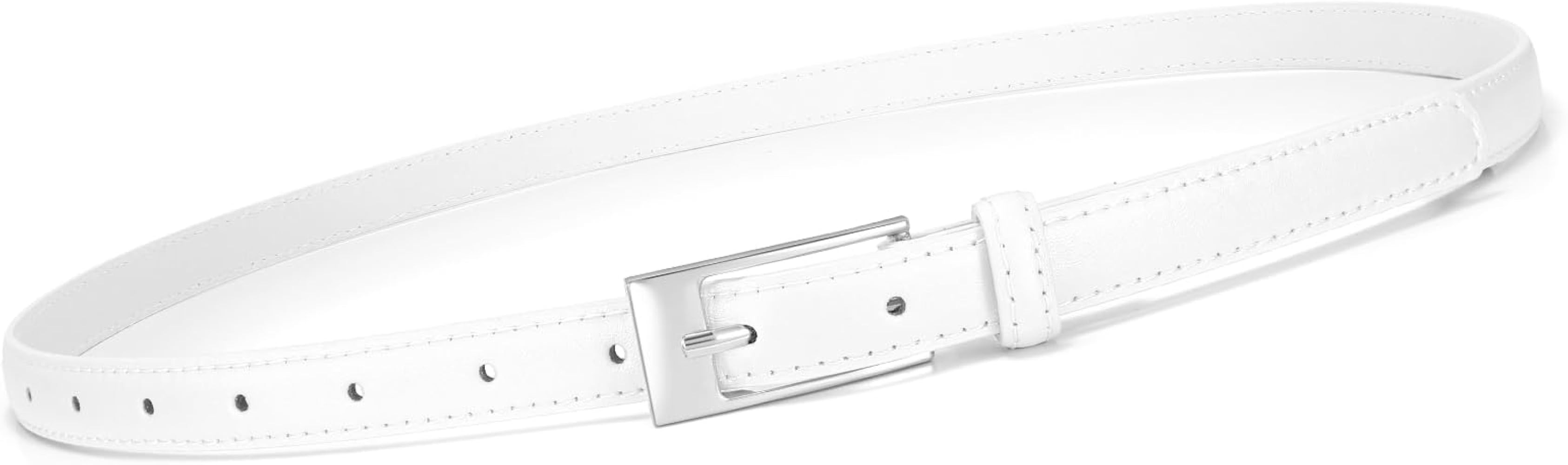 VONMELLI Thin Belts for Women Skinny Leather Belt Women for Dress Jeans Fashion Waist Belt with S... | Amazon (US)