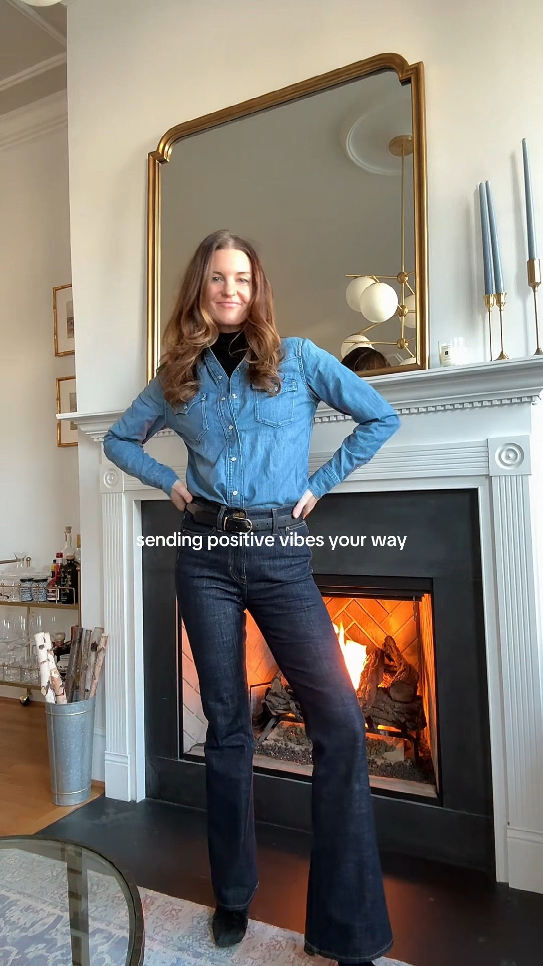 Denim on denim Ralph Lauren inspired winter style layering for winter ootd 

#LTKootd #LTKdayinmylife #LTKmomlife