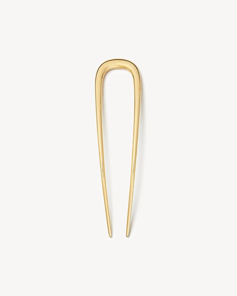 Midi Oval French Hair Pin in Gold | Machete