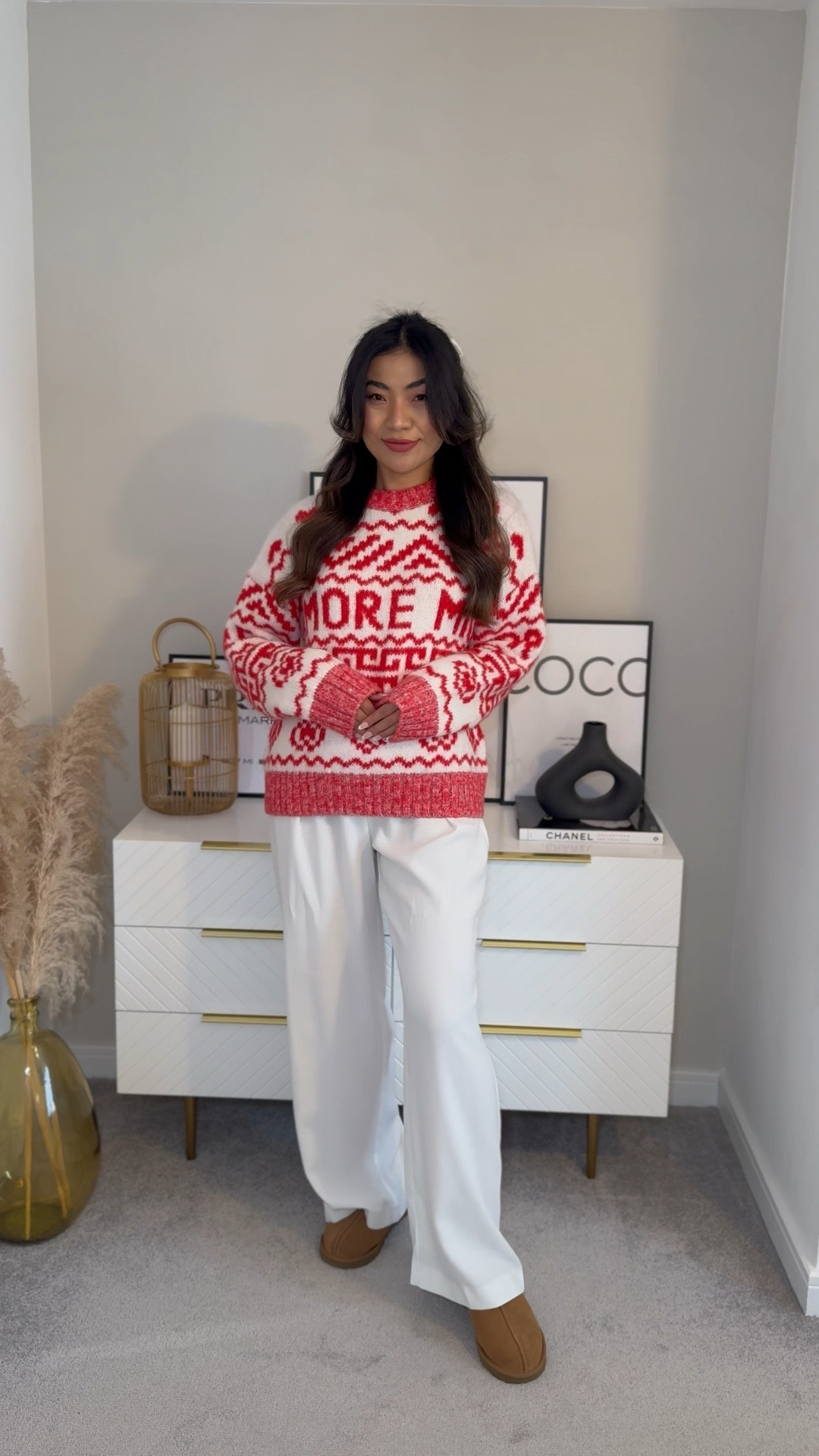 1 more sleep 🎄❤️✨ GRWM for Christmas Day with my favourite Christmas jumper from @hm 🥰

#LTKHoliday LTKFestiveSaleUK #LTKstyletip
