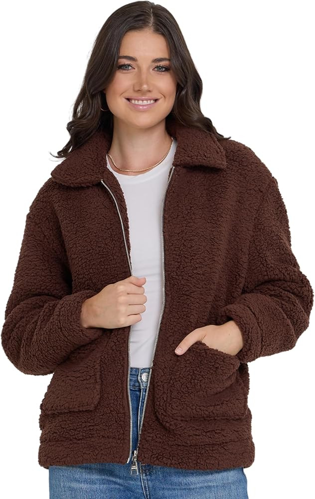 Steve Madden Sherpa Jacket Women - Oversized Faux Fur Winter Coats for Women, Shearling Fleece Pl... | Amazon (US)